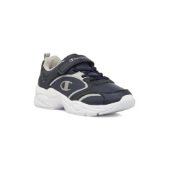 Sneakers blu da ragazzo con dettagli grigio e logo Champion Count B