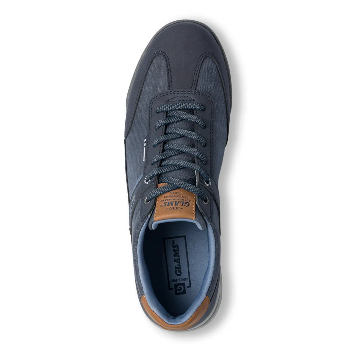 Sneakers blu da uomo con logo Glams