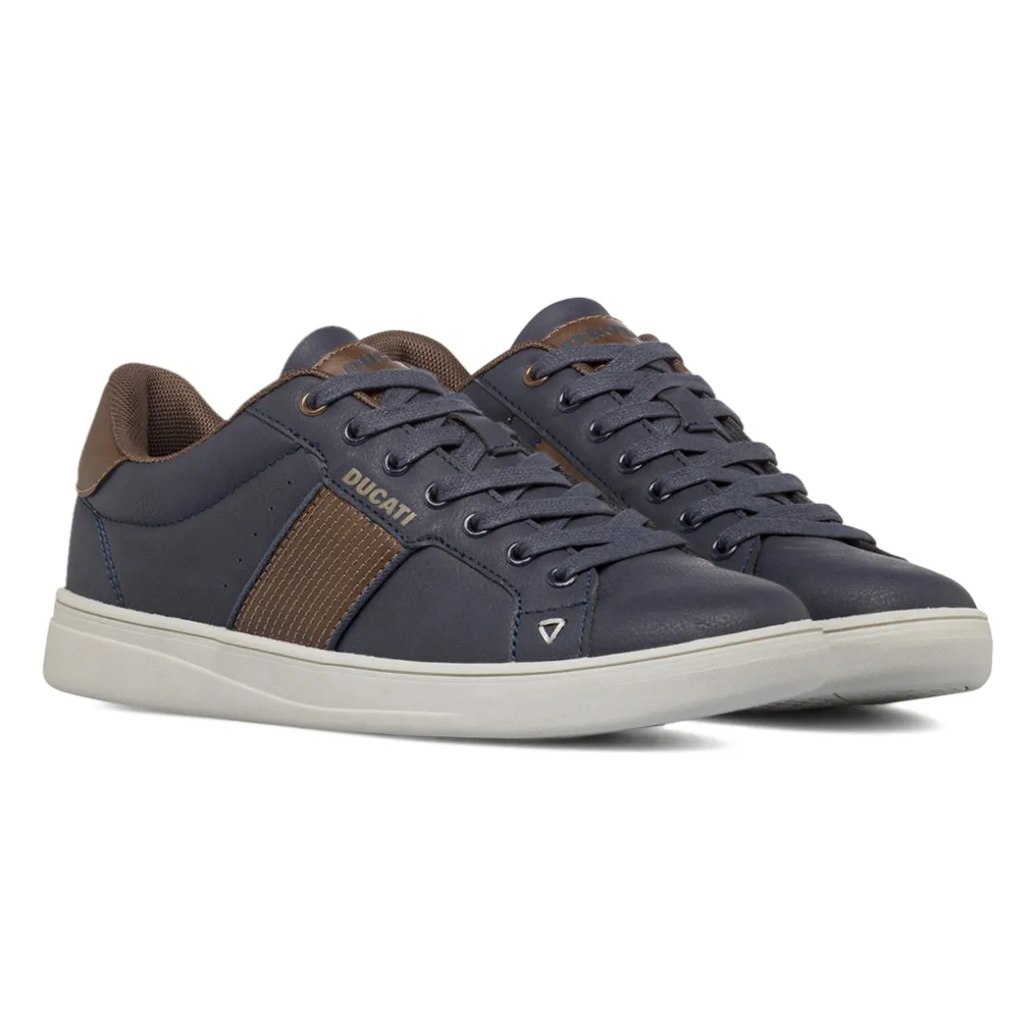 Sneakers blu da Uomo con inserti marroni Ducati