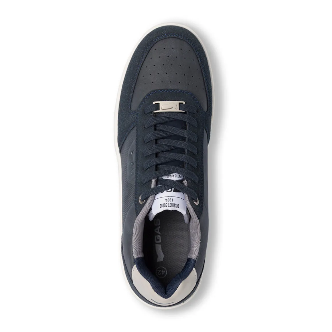 Sneakers blu da Uomo con inserti in tessuto Gas