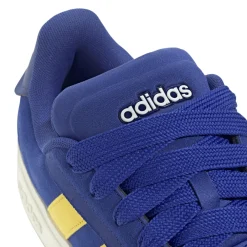 Sneakers blu da Uomo effetto scamosciato e logo giallo adidas Grand Court Alpha 00s