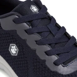 Sneakers Blu da Uomo in tessuto traforato e logo Lumberjack