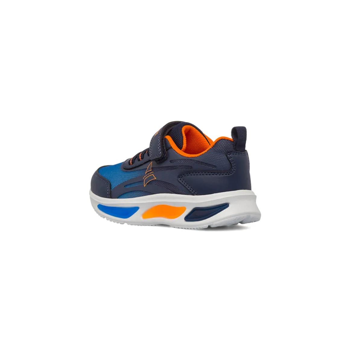 Sneakers blu e arancioni da Bambino con luci e strappo Navigare