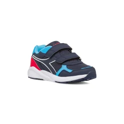 Sneakers blu e azzurre da Bambino con logo e chiusura a strappo Diadora