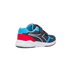 Sneakers blu e azzurre da Bambino con logo e chiusura a strappo Diadora