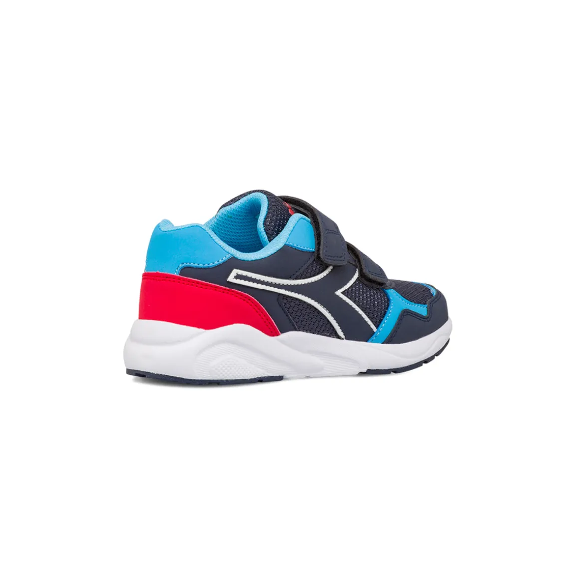 Sneakers blu e azzurre da Bambino con logo e chiusura a strappo Diadora