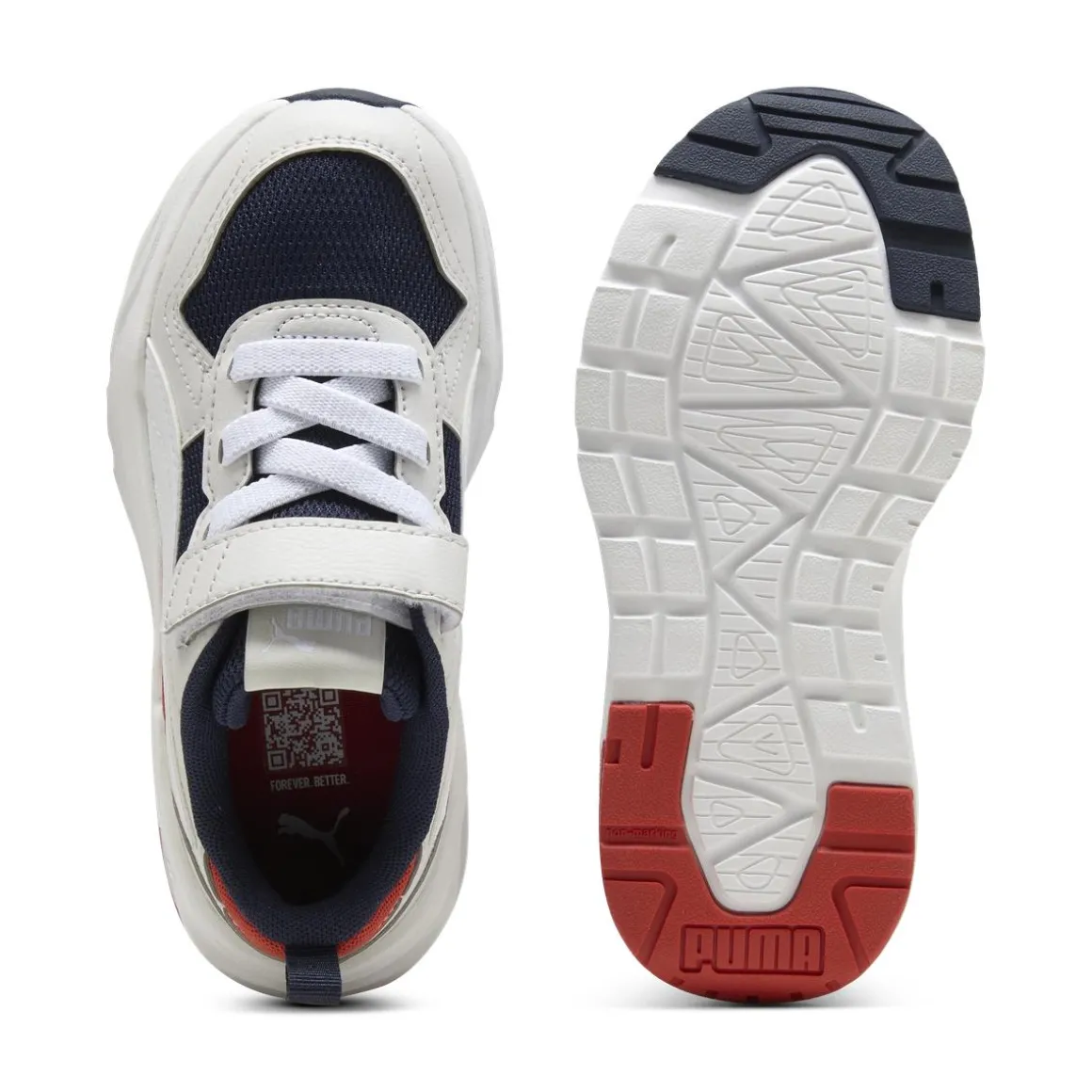 Sneakers blu e bianche da Bambino con strappo Puma Trinity 2