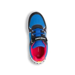 Sneakers blu e nere da ragazzo con luci nella suola Super Mario