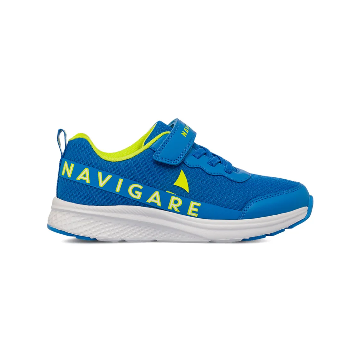 Sneakers blu e verde da Ragazzo con chiusura a strappo Navigare