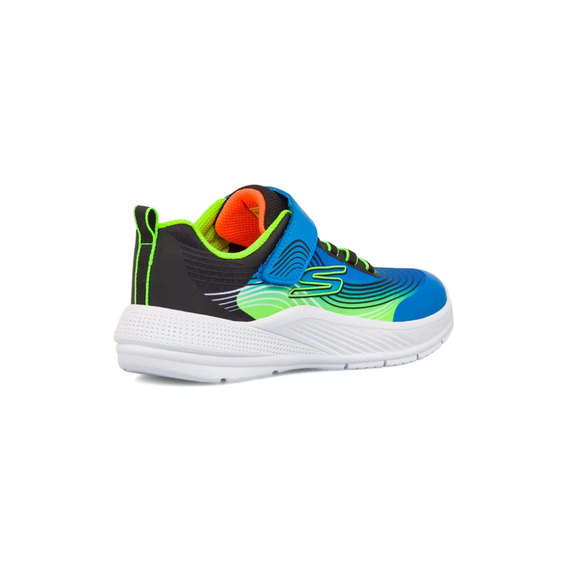 Sneakers blu e verdi da ragazzo Skechers Microspec Advance
