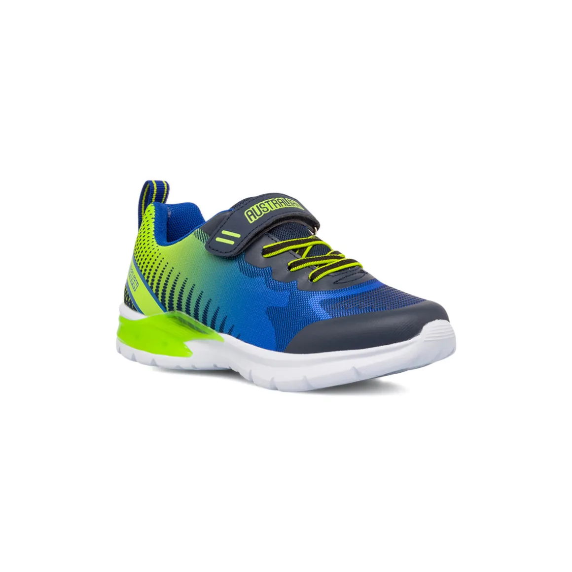 Sneakers blu e verdo da ragazzo Australian Flash II con luci