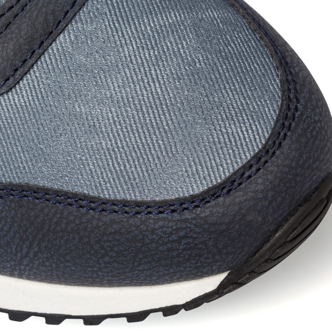 Sneakers blu jeans da uomo con logo laterale Ducati