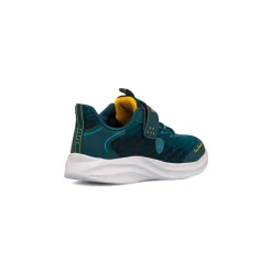 Sneakers blu ottanio con dettagli gialli da bambino Tonino Lamborghini