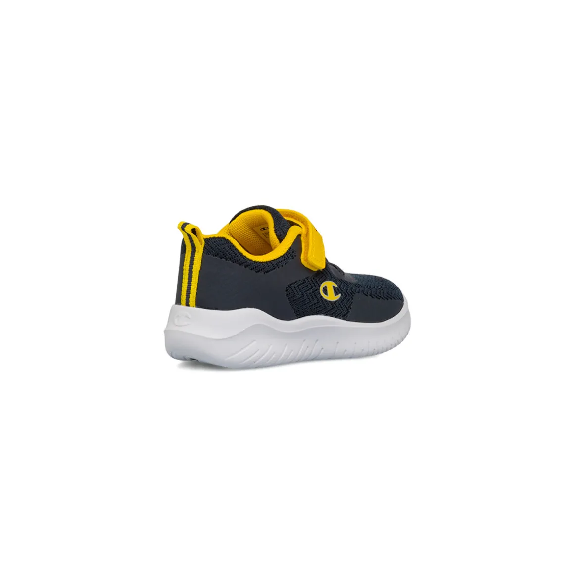 Sneakers blu primi passi bambino con dettagli gialli Champion Softy Evolve
