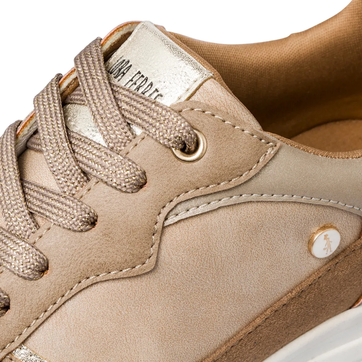 Sneakers bronzo con dettagli marroni Lora Ferres