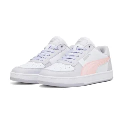 Sneakers casual bianche con dettagli lilla e rosa e logo Puma caven 2.0.