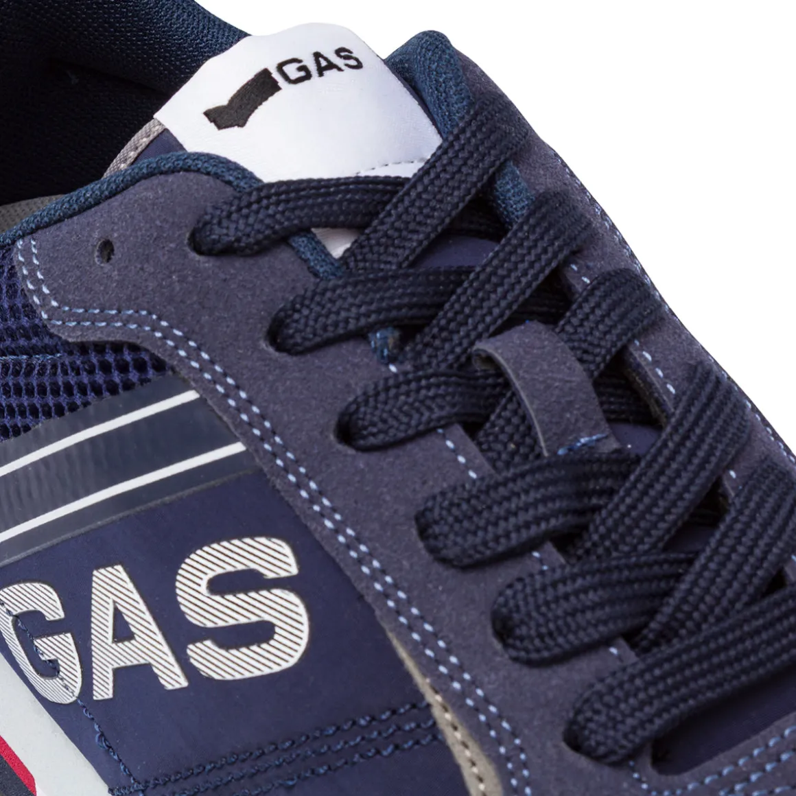 Sneakers casual blu da uomo con logo laterale Gas