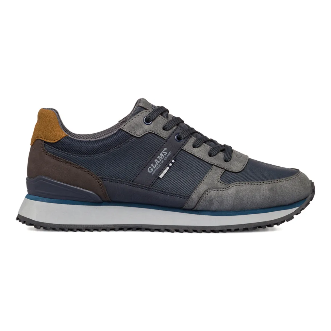 Sneakers casual blu e grigie da uomo Glams