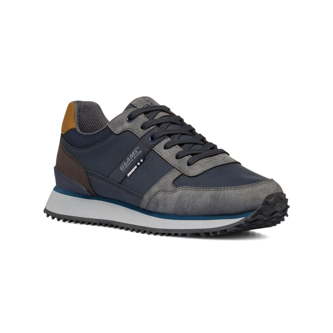 Sneakers casual blu e grigie da uomo Glams