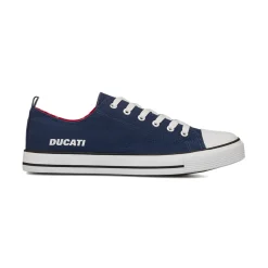 Sneakers casual blu in tessuto da Uomo con logo laterale Ducati