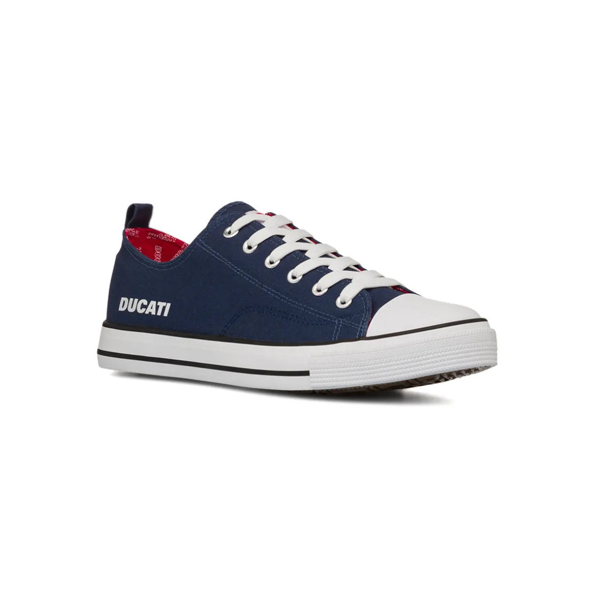 Sneakers casual blu in tessuto da Uomo con logo laterale Ducati