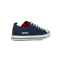 Sneakers casual blu in tessuto da Uomo con logo laterale Ducati