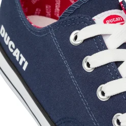 Sneakers casual blu in tessuto da Uomo con logo laterale Ducati