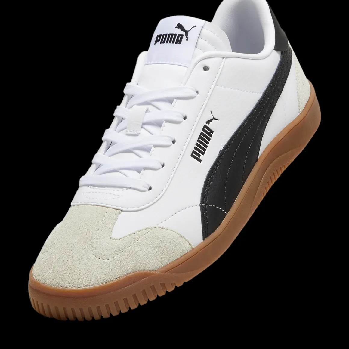 Sneakers casual da donna bianche e nere Puma Club 5v5
