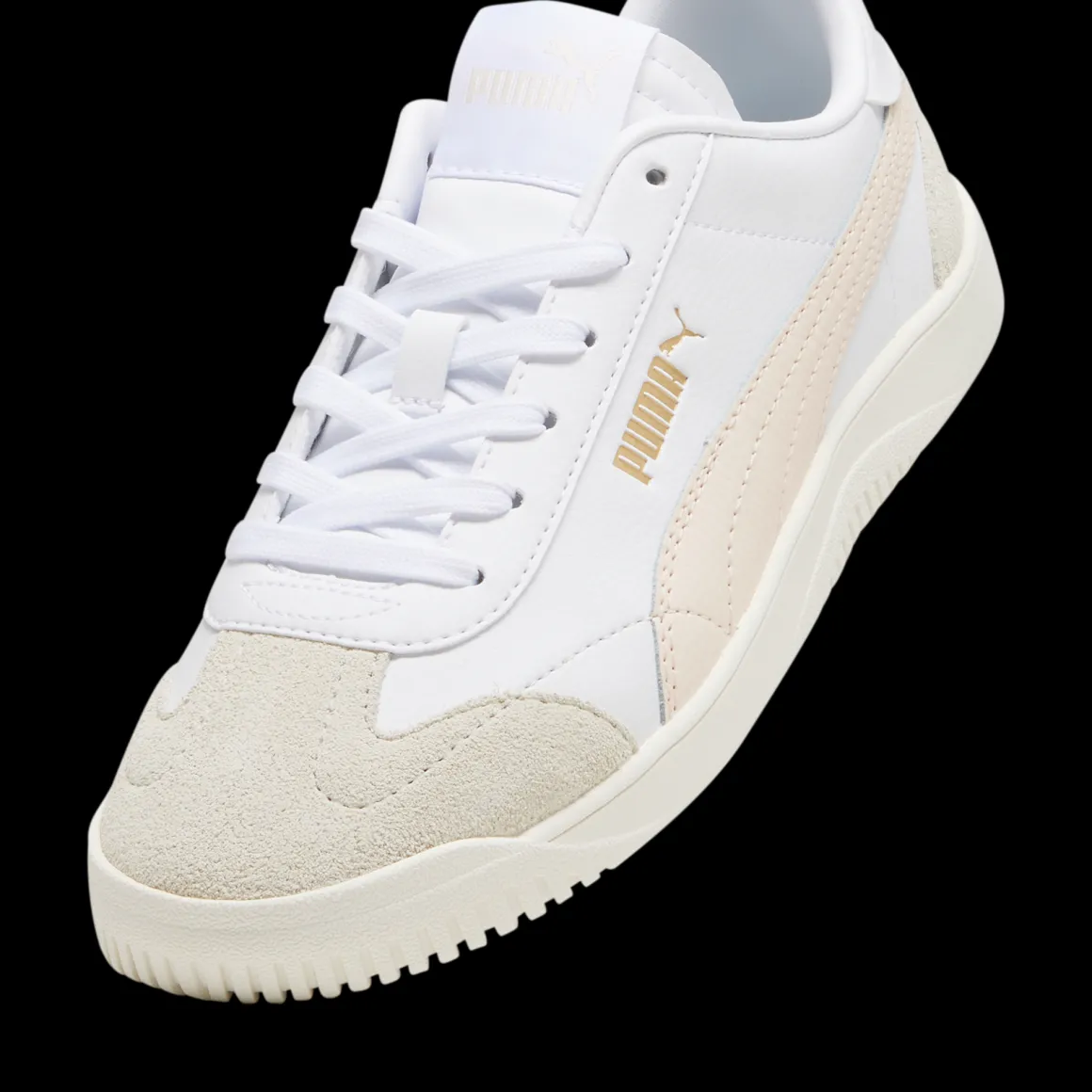 Sneakers casual da donna bianche e rosa Puma Club 5v5