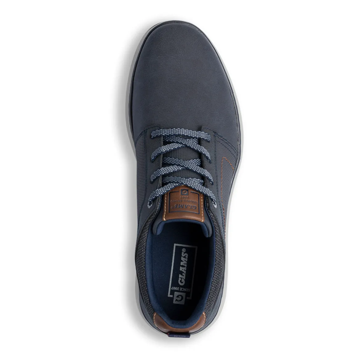Sneakers casual da uomo blu con logo Glams