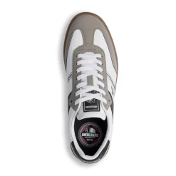 Sneakers casual da uomo bianche con dettagli neri e logo Americanino