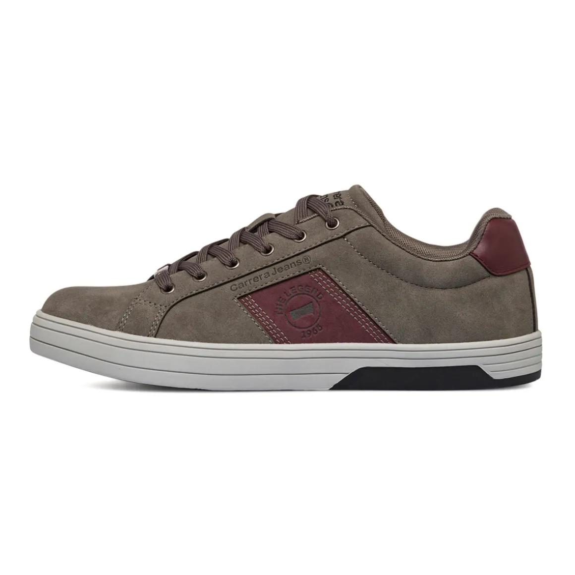 Sneakers casual da uomo grigio con dettaglio logo Carrera Jeans