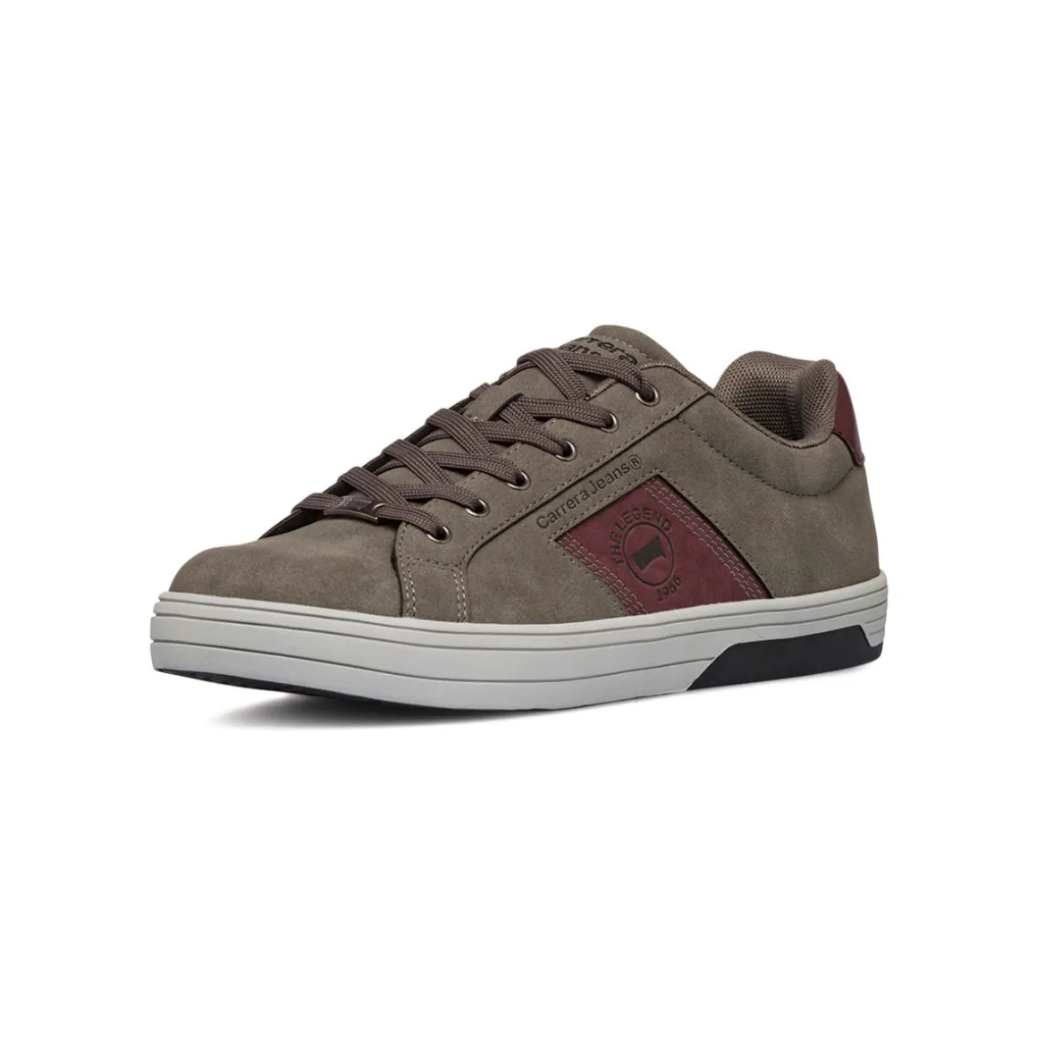 Sneakers casual da uomo grigio con dettaglio logo Carrera Jeans