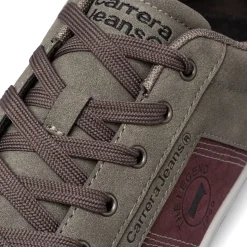 Sneakers casual da uomo grigio con dettaglio logo Carrera Jeans