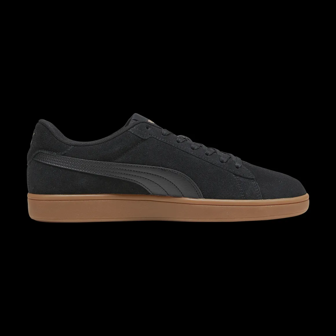 Sneakers casual da uomo in pelle scamosciata nere con logo Puma Smash 3.0