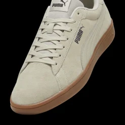 Sneakers casual da uomo in pelle scamosciata beige con logo Puma Smash 3.0