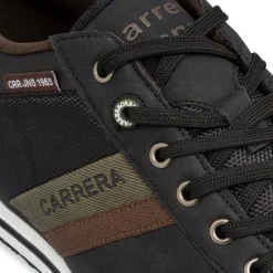 Sneakers casual da uomo nere con logo Carrera Jeans