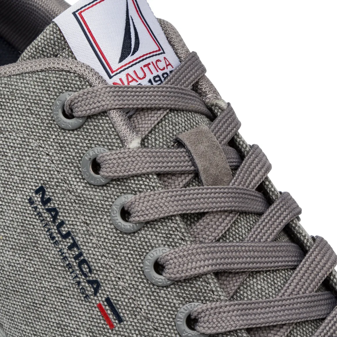 Sneakers casual grigie in tessuto da Uomo con logo Nautica