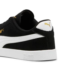 Sneakers casual nere da ragazzo e ragazza in pelle effetto scamosciato Puma Club II