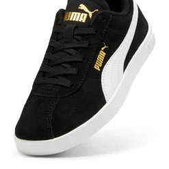 Sneakers casual nere da ragazzo e ragazza in pelle effetto scamosciato Puma Club II