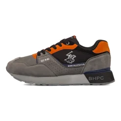 Sneakers casual nere e grige da uomo Beverly Hills Polo Club