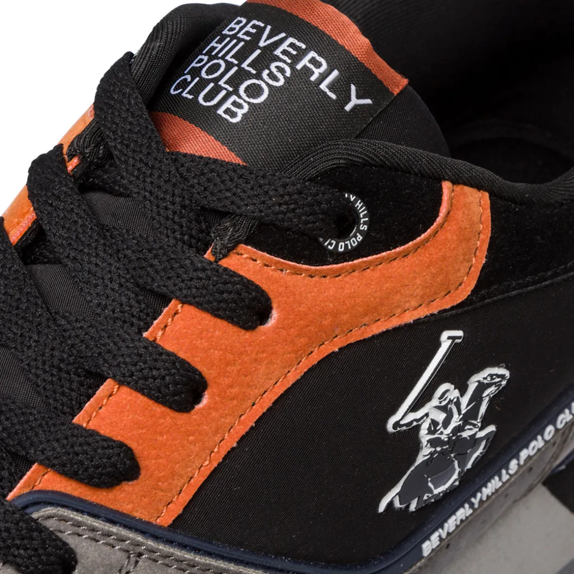 Sneakers casual nere e grige da uomo Beverly Hills Polo Club