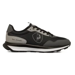 Sneakers casual nere e grigio scuro da Uomo con logo Tonino Lamborghini