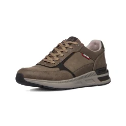 Sneakers casual taupe da uomo con logo Ducati