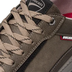 Sneakers casual taupe da uomo con logo Ducati