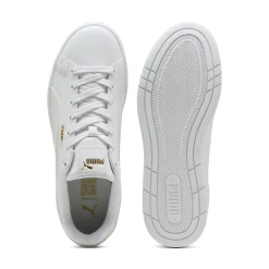 Sneakers casual unisex bianche con logo dorato Puma Court Classico