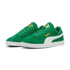 Sneakers casual verdi da ragazzo e ragazza in pelle effetto scamosciato Puma Club II