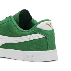 Sneakers casual verdi da ragazzo e ragazza in pelle effetto scamosciato Puma Club II