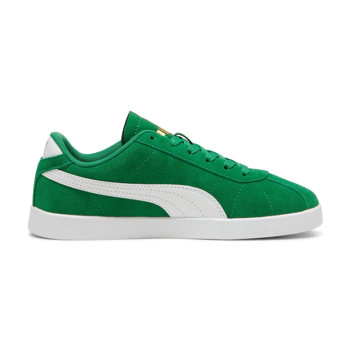 Sneakers casual verdi da ragazzo e ragazza in pelle effetto scamosciato Puma Club II