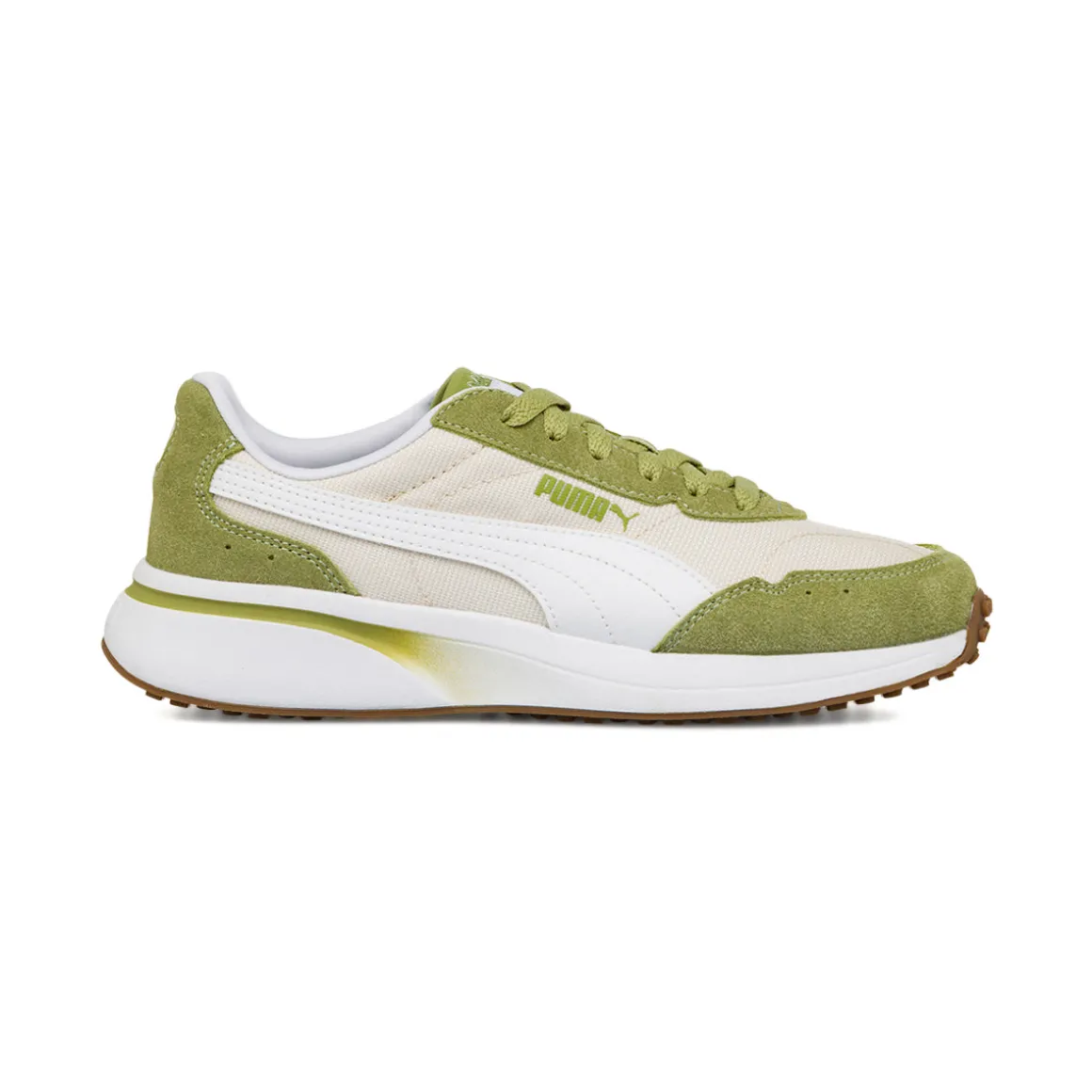 Sneakers casula da Donna verdi e bianche con logo Puma